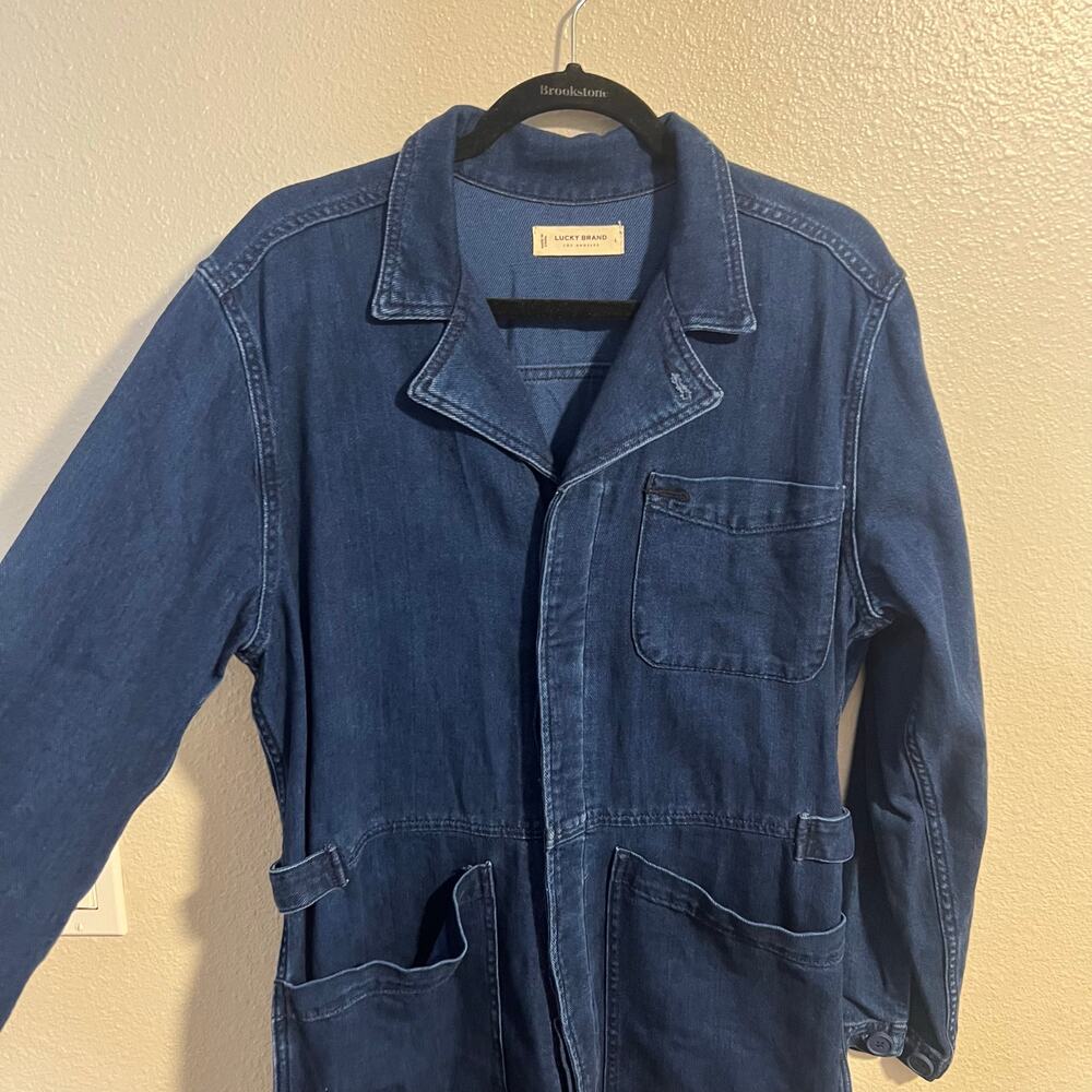 Lucky Brand Dark Blue Denim Short Jumpsuit - Picture 2 of 8